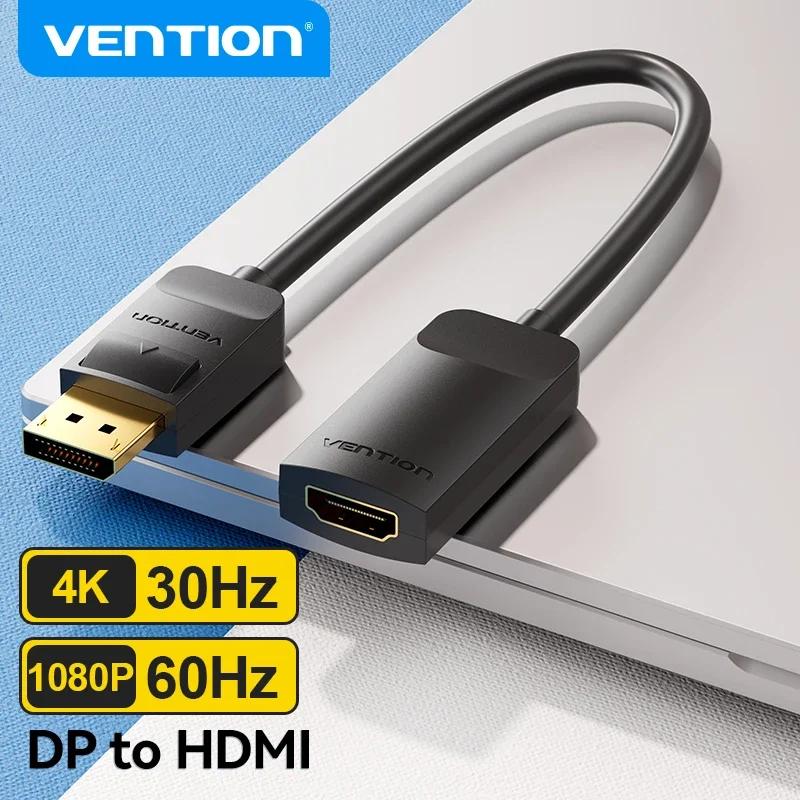 Vention PC Ʈ Ϳ ÷ Ʈ-HDMI , 4K  DP-HDMI    , ÷ Ʈ-HDMI
